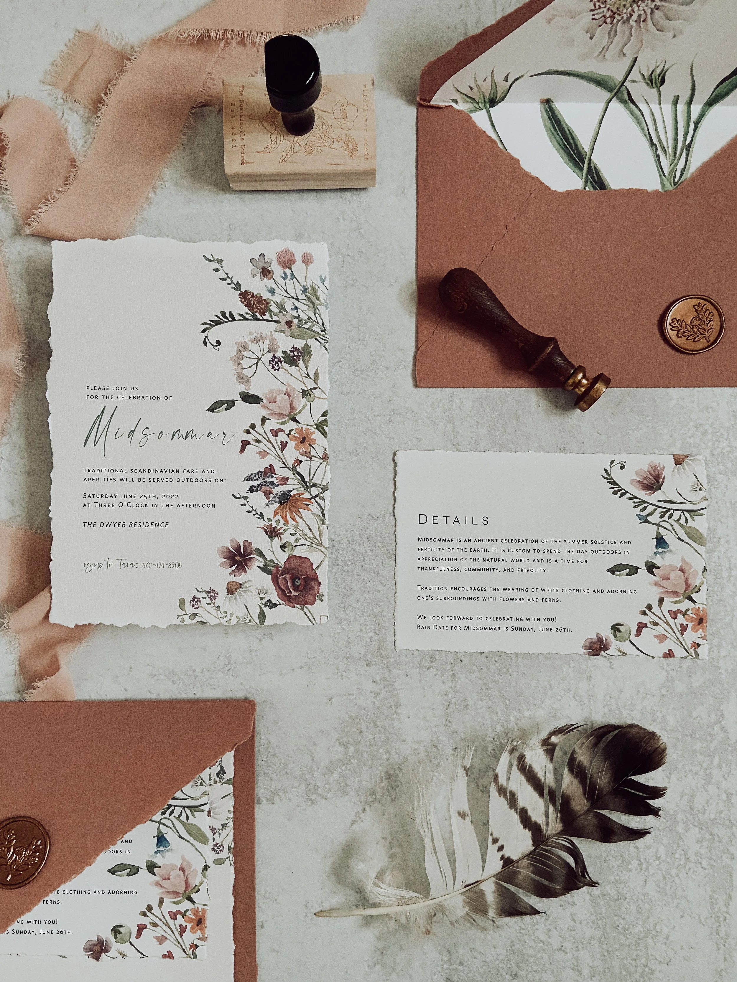 Custom Invitations and Menus