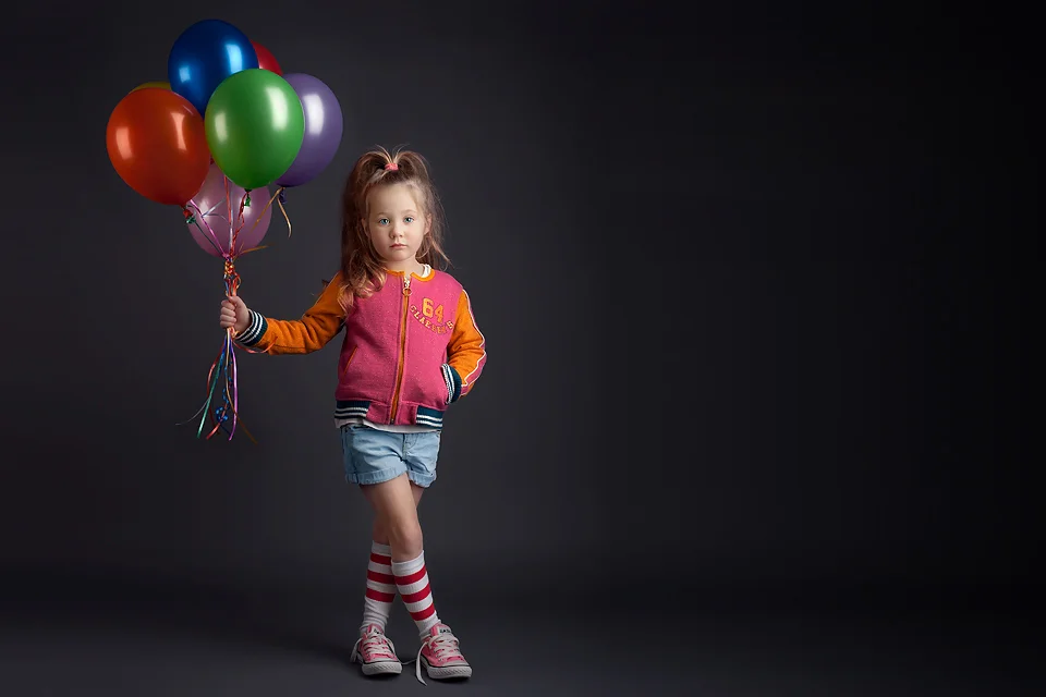 Girl and balloons