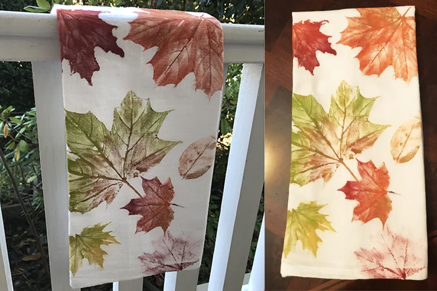 Fall Leaf Printed Tea Towels