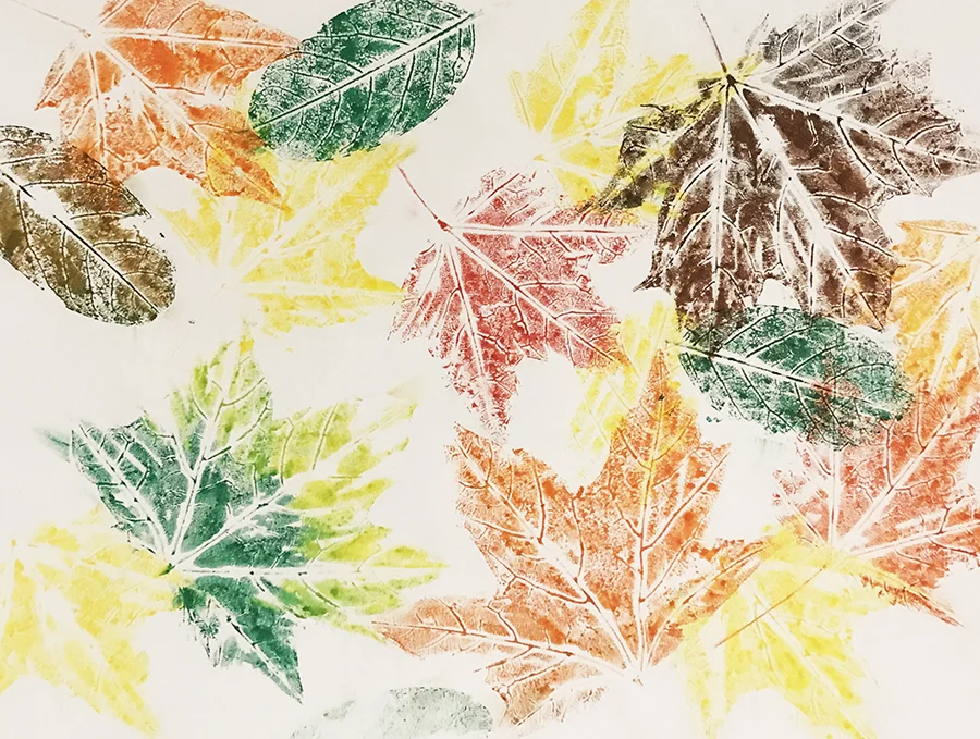 Fall Leaf Prints - Children's Art Class