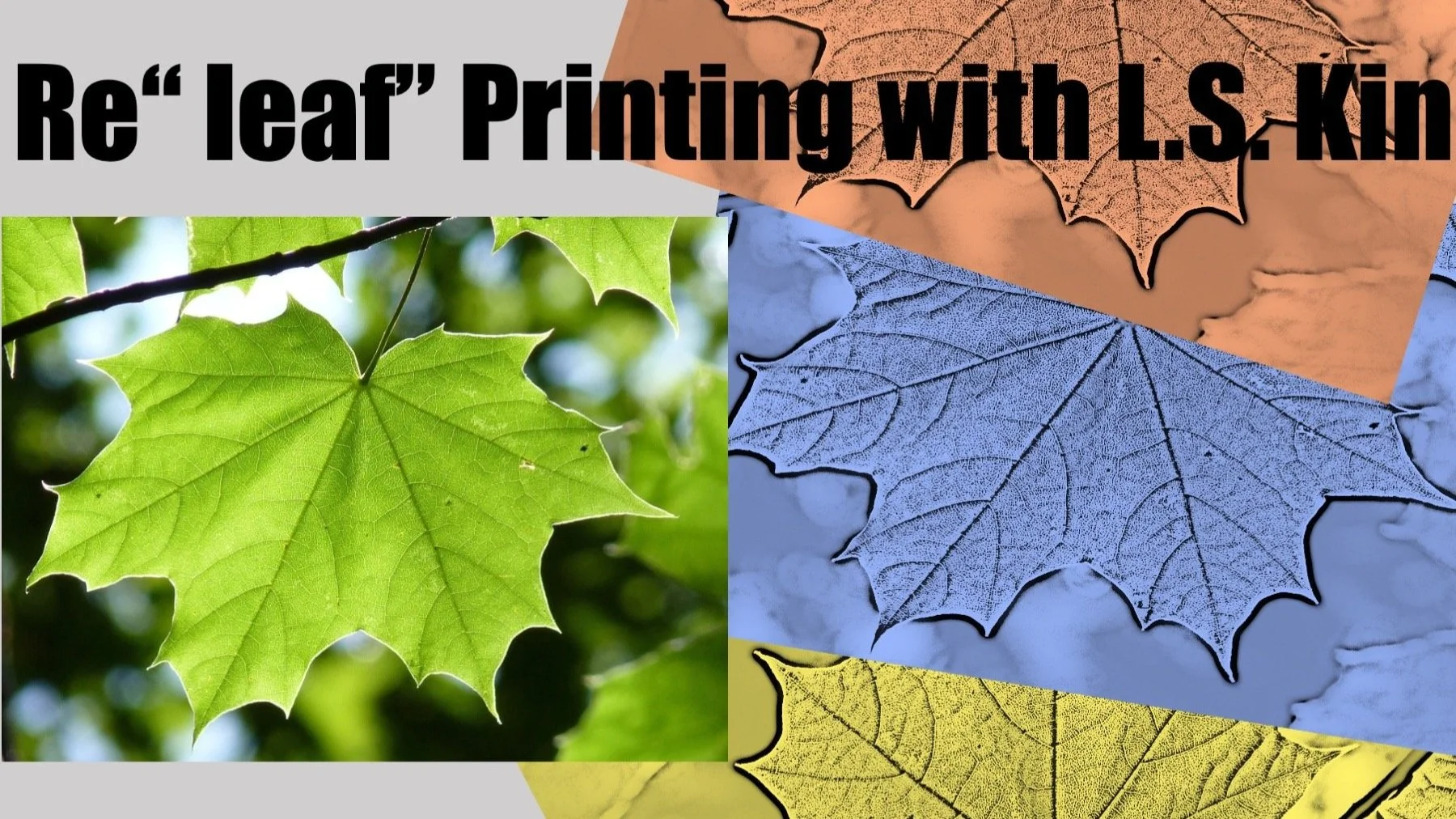Join us this Saturday for a free art event with local artist L.S. King and make your own re"leaf" print!