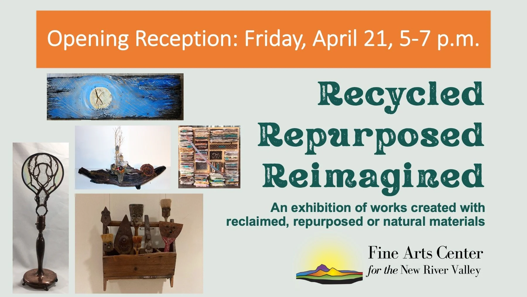 You're invited to a reception with artists from our new exhibit: Friday, April 21, 5-7 p.m.