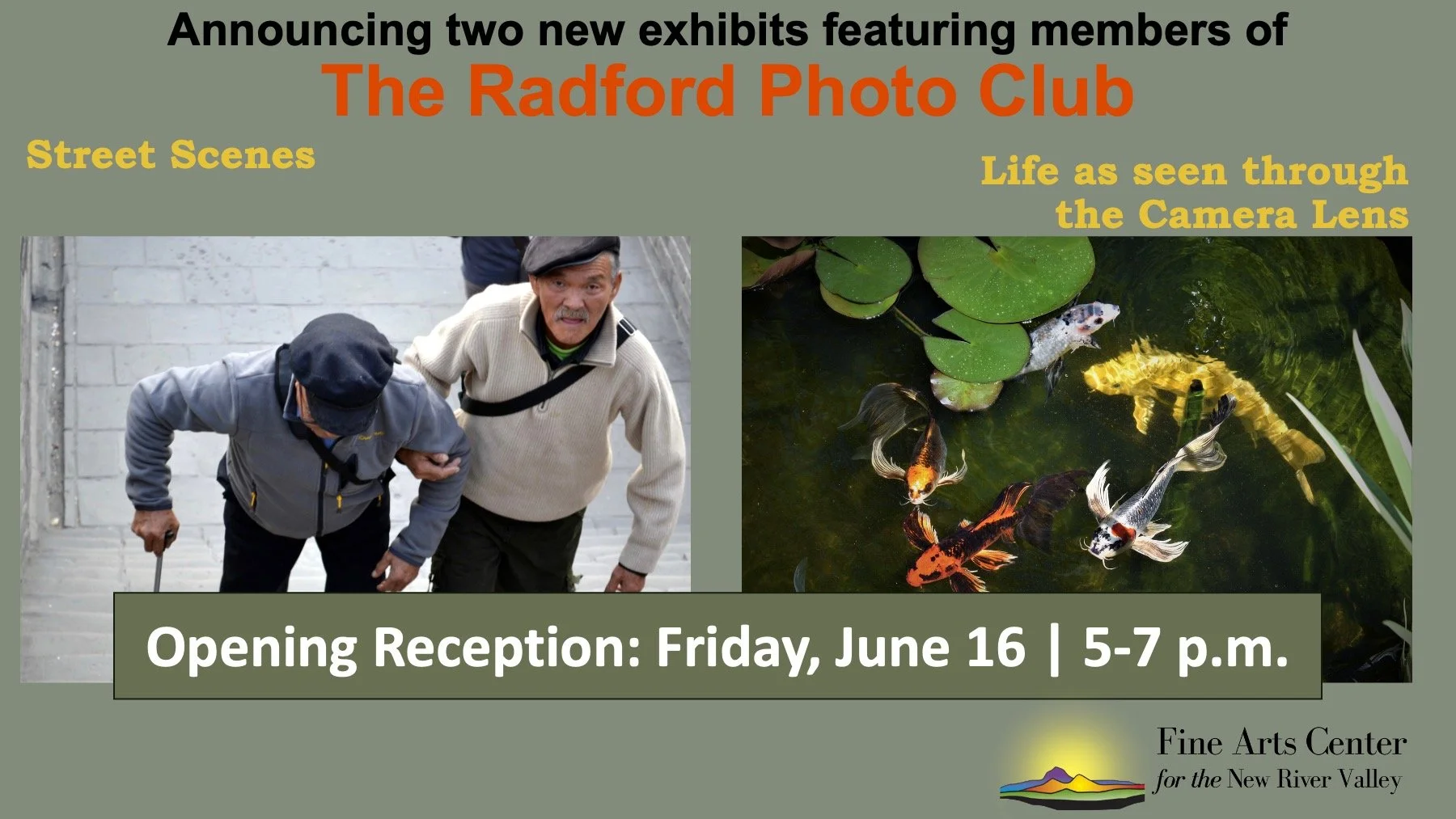 You're invited to our next Exhibit Opening Reception: June 16 from 5-7 p.m.
