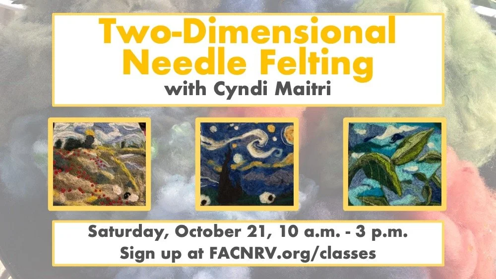 Two Great Classes Coming Up: Needle Felting and Acrylic Painting