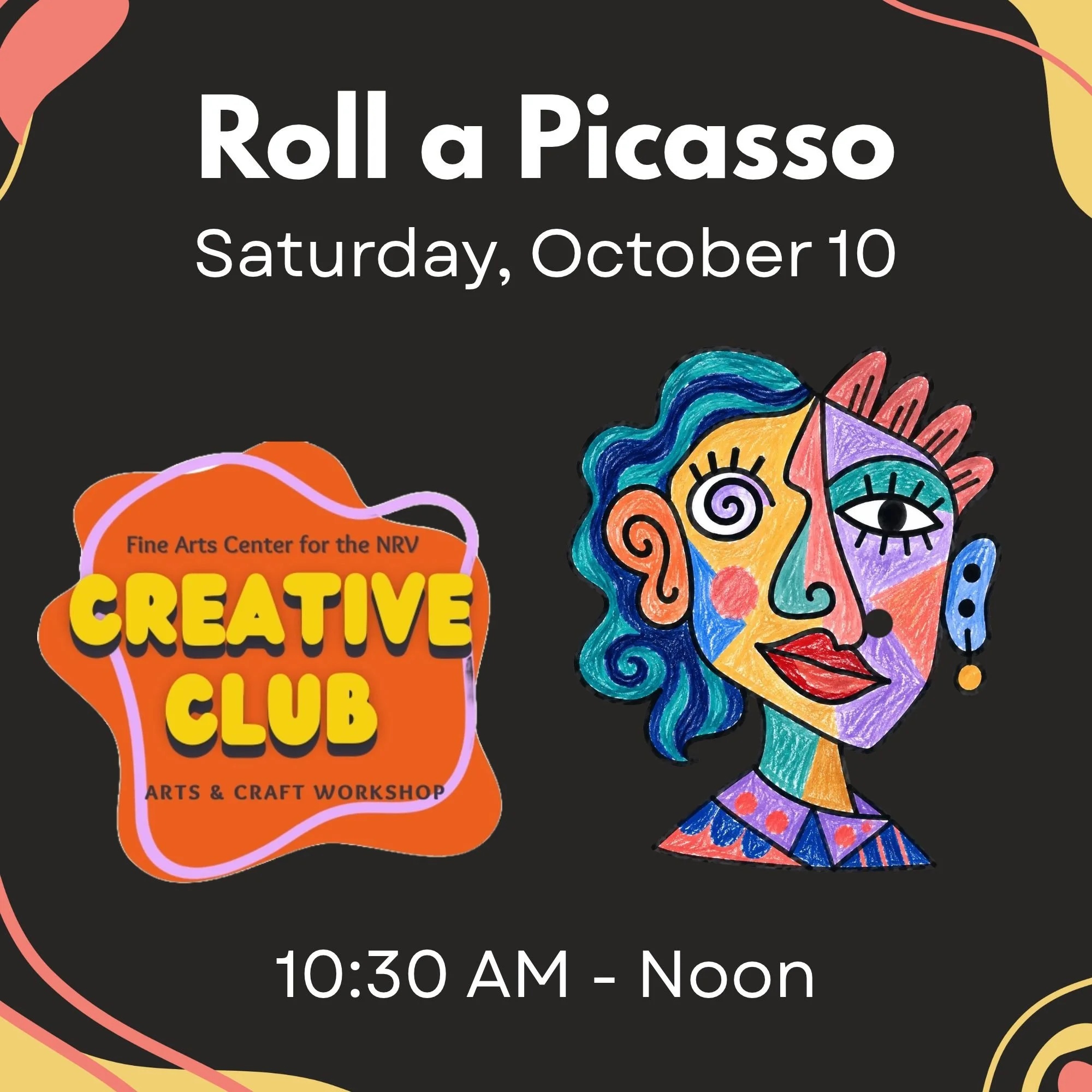 Creative Club Announcement Graphic - Roll a Picasso