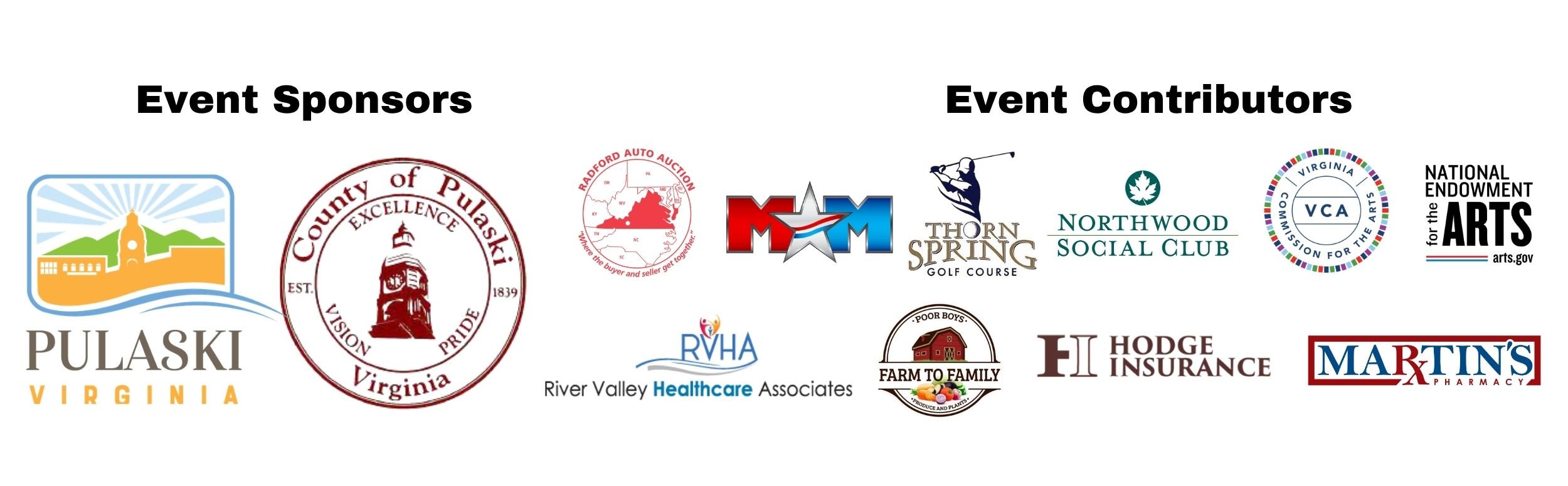 Rhythm by the Rails Sponsor List