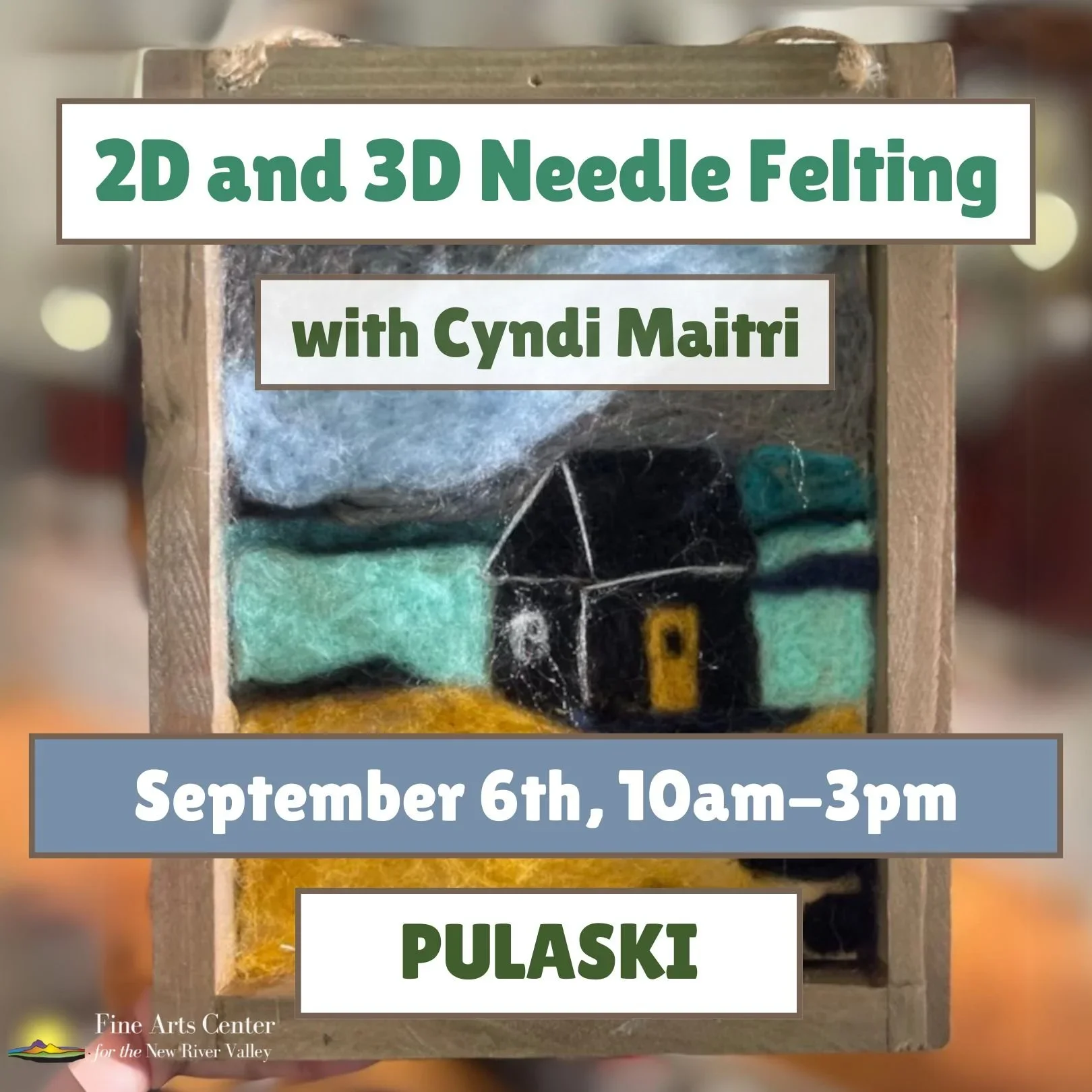 2D and 3D Needle Felting with Cyndi Maitri