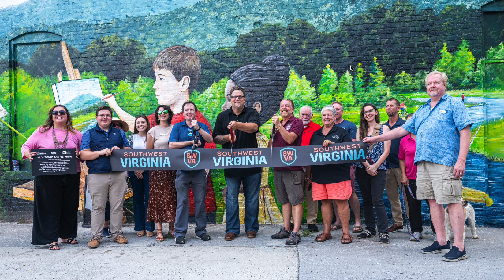 Mural Ribbon Cutting by Robert Simmons Photography