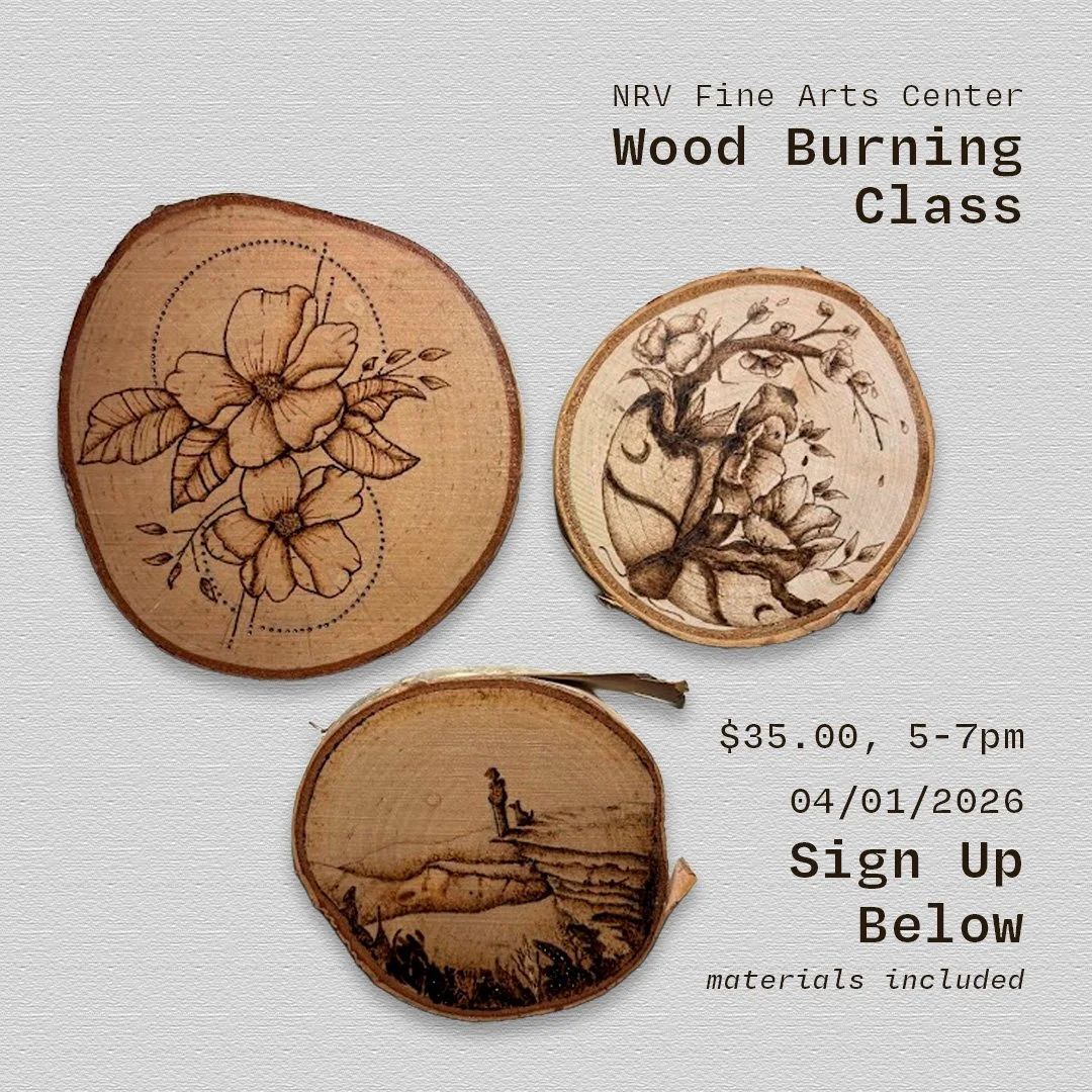 Wood Burning with Natalie Dodge - April 1 (5:00 pm - 7:00 pm) - BLACKSBURG