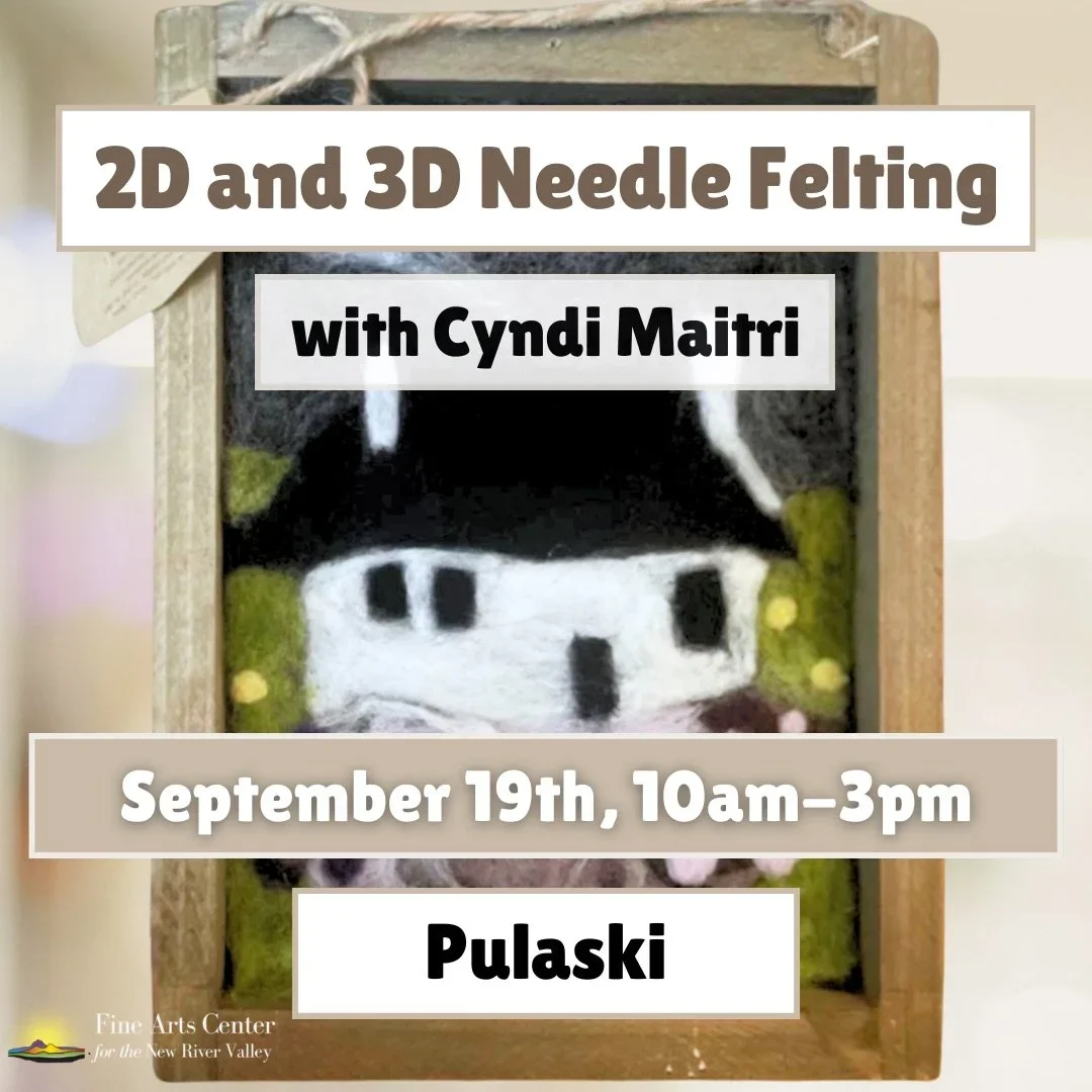 2D and 3D Needle Felting with Cyndi Maitri in Pulaski