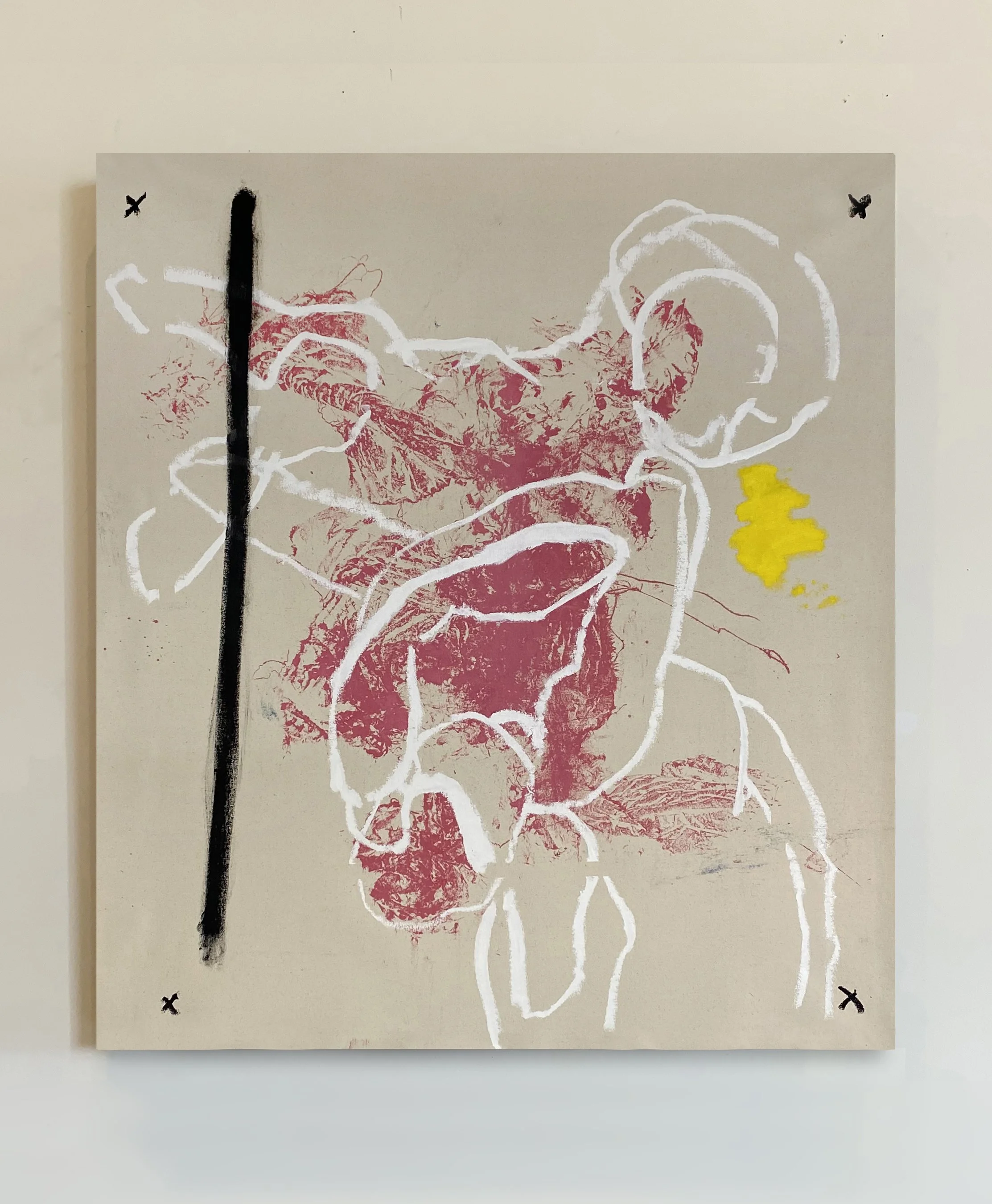    The Witching Hour  , 2022 Acrylic and oil stick on canvas  44x48” 