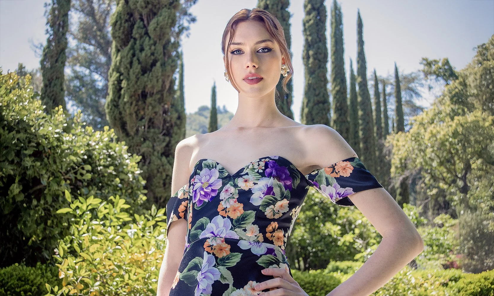 knee length dresses for ladies The Fiorenza Dress in Provencal Blue Floral 0 / Provencal Blue Floral