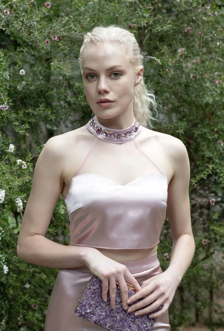 Rosalinda Crop Satin Top