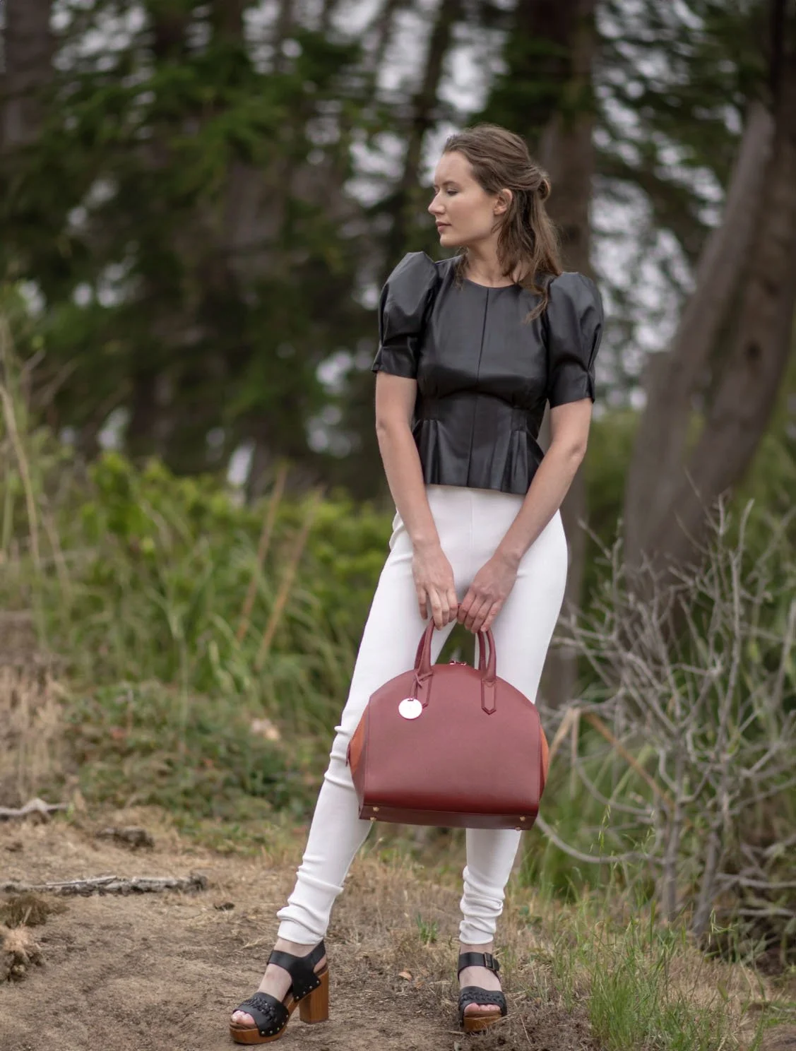 Versilia Leather Handbag (Sienna)