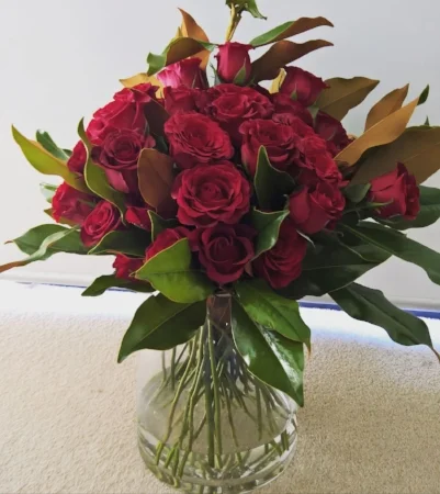 Red Rose Vase