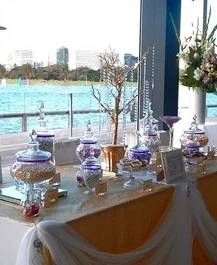 Purple and Gold Candy Buffet