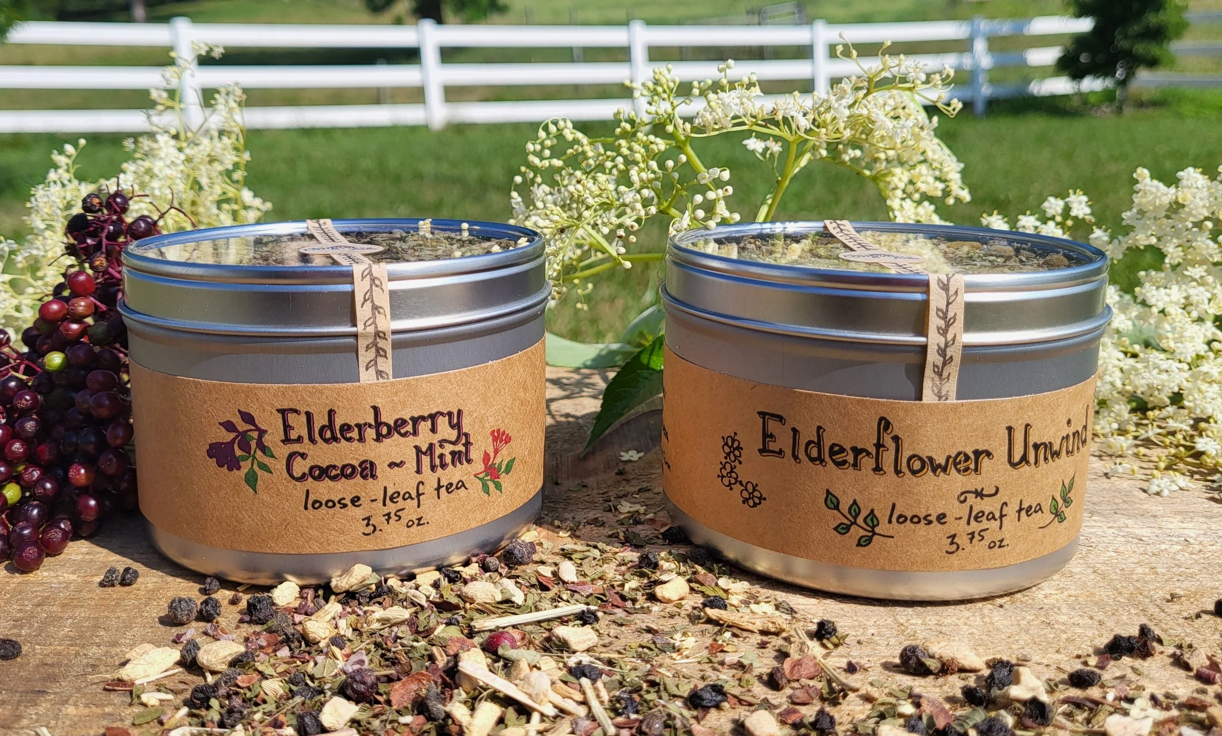 tins of loose leaf tea
