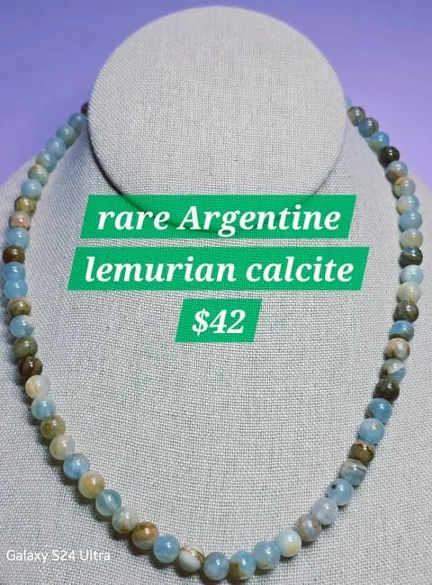 Rare Argentine Lemurian Calcite Necklace