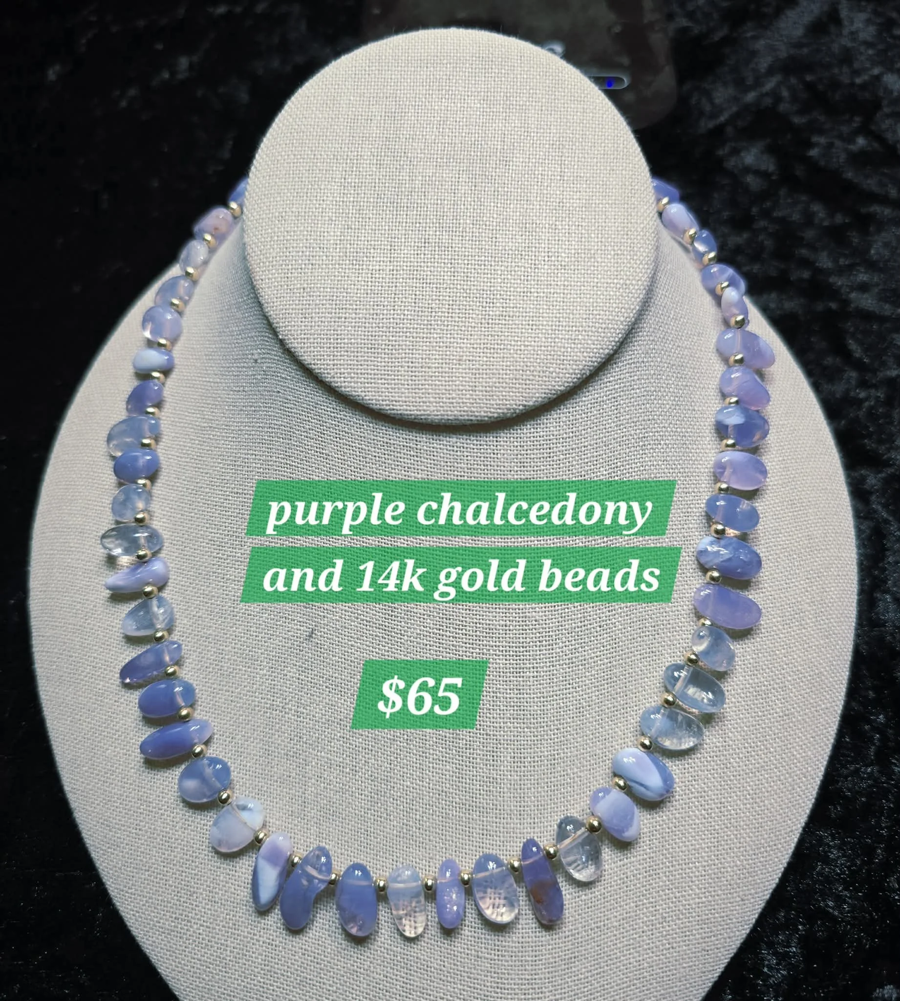 Purple Chalcedony Necklace