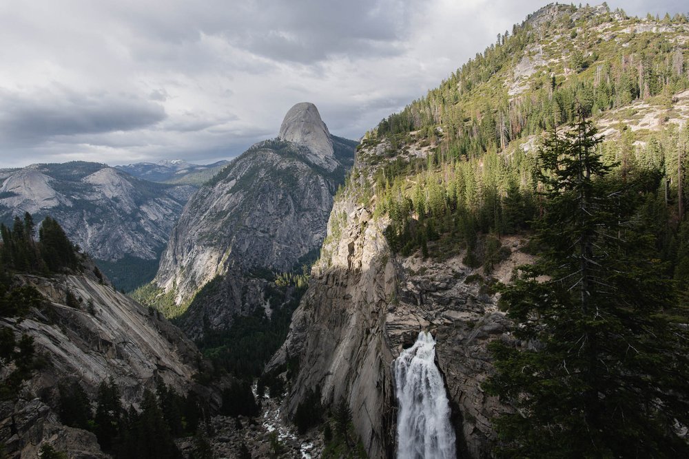 Yosemite Half Dome Panorama Trail Illiouette Falls