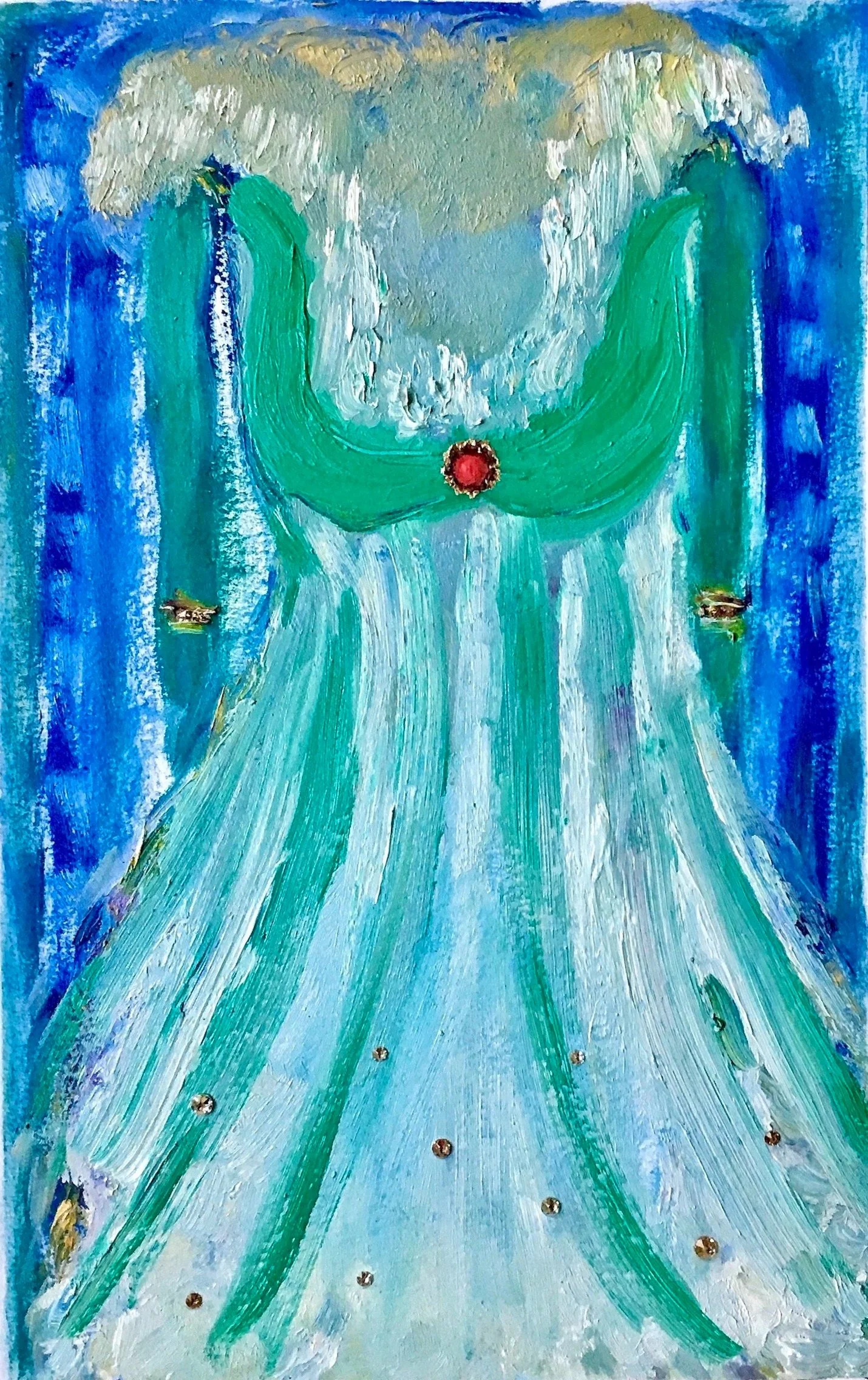 Prom.  Oil paint on paper.  8 x 12.25 in.