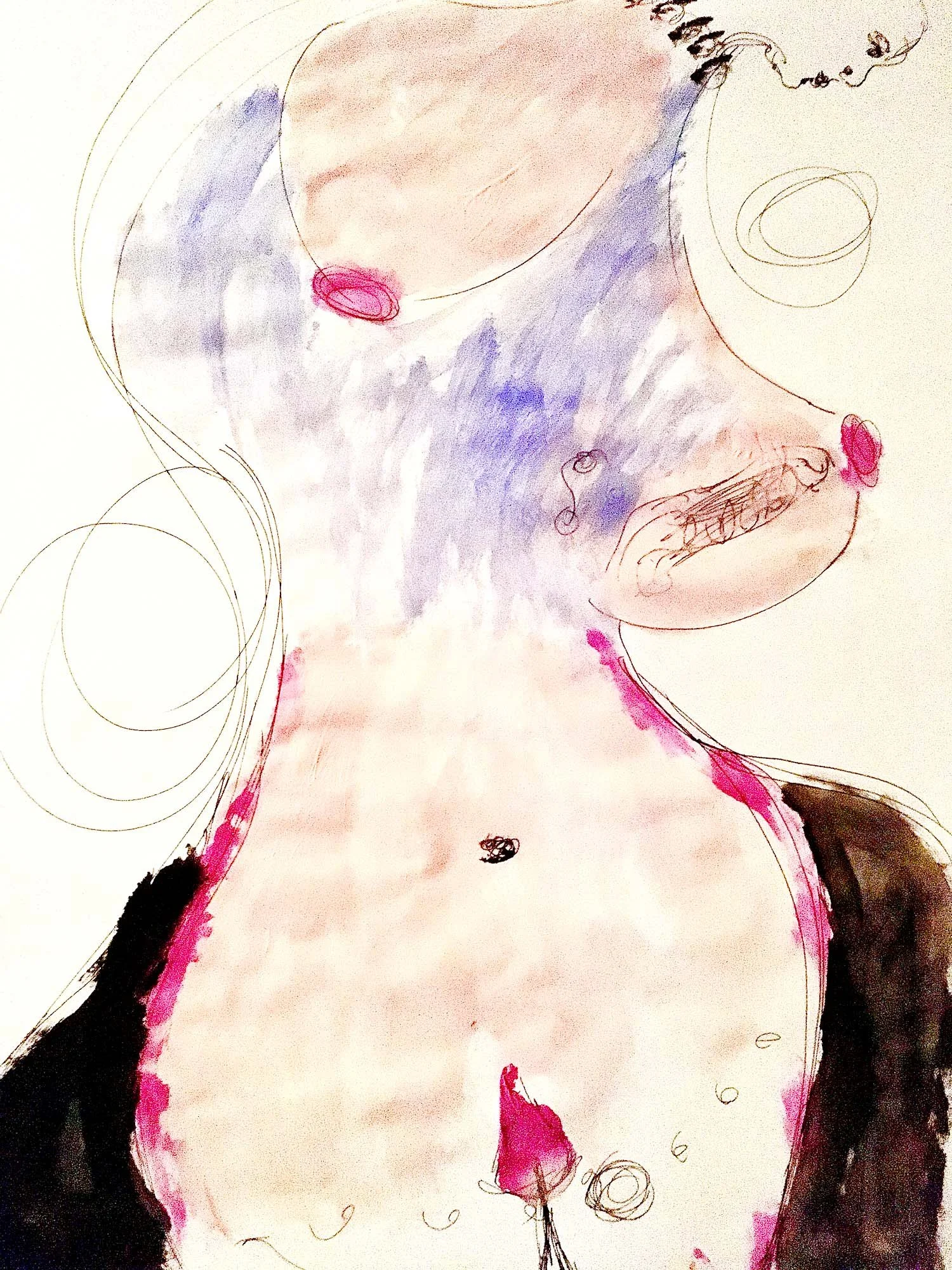 Untitled. Acrylic on paper. 18 x 24.