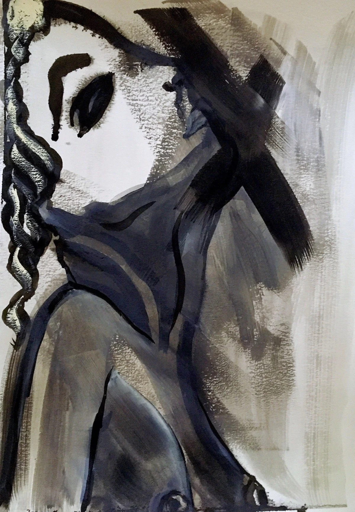 Untitled. Ink and acrylic on paper. 