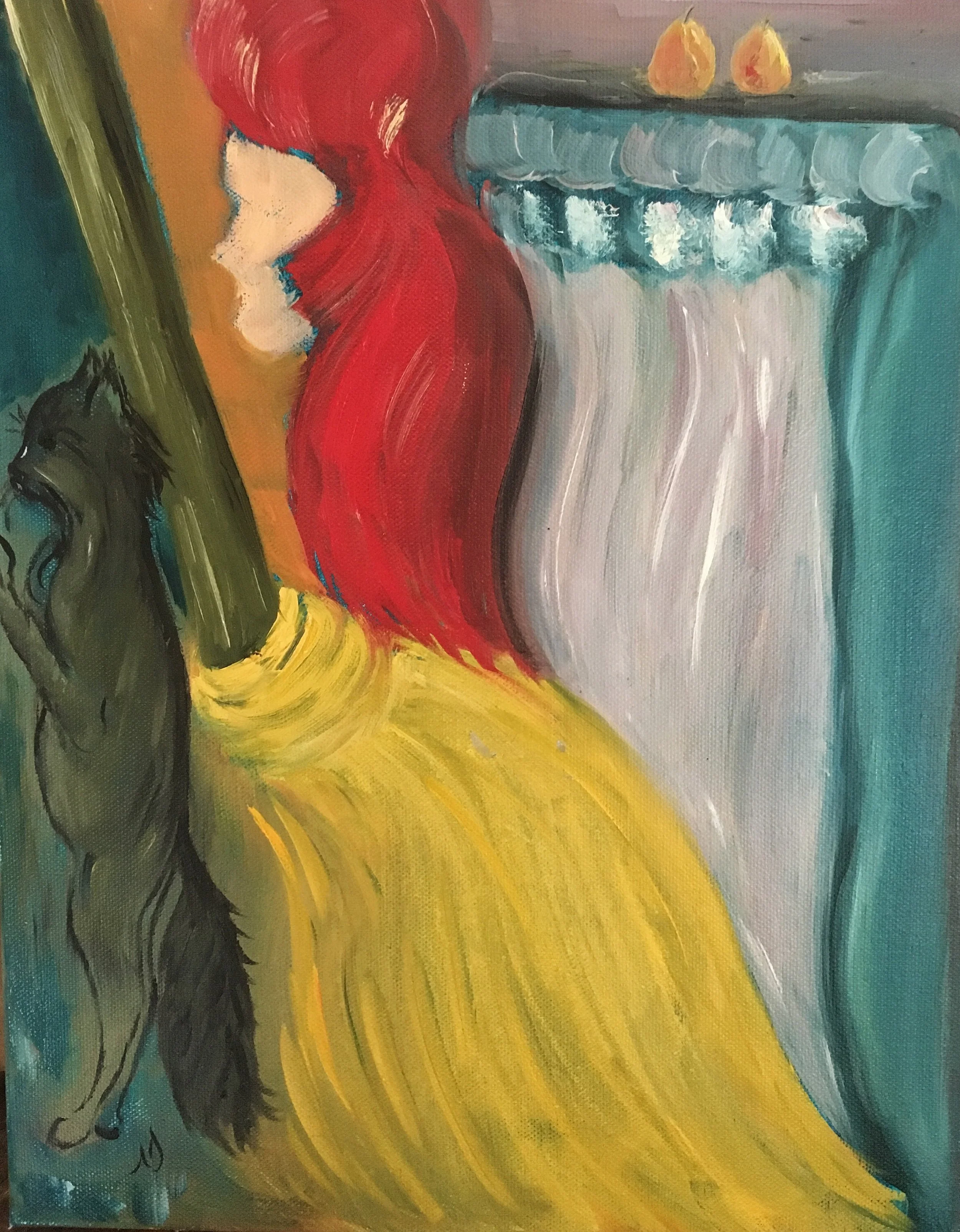 Cinderella.  Oil on canvas.