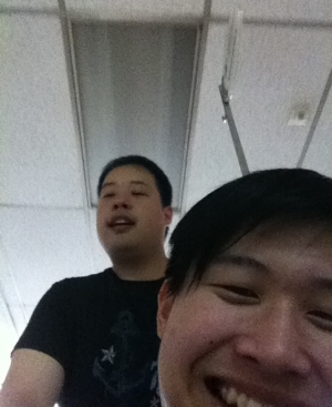 Wheel chair joyride around SGH with big man Adrian.