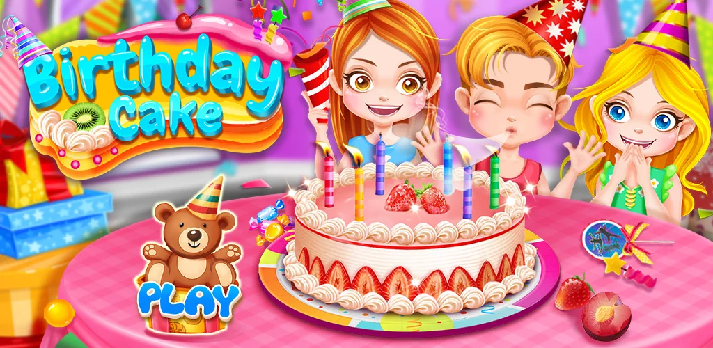 Sweet Birthday Cake Maker Birthday Cake Party's on. Be a chef to bake yummy cake, sweet dessert with fun. 