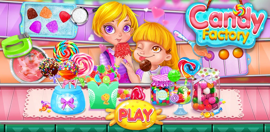 Candy Factory - Dessert Maker So many awesome candies here!Let's make lollipop,jelly gum and chocolate drop!