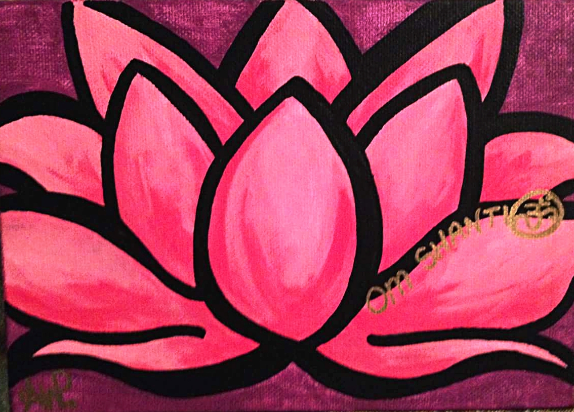 5 x 7 Canvas - Om Shanti OM