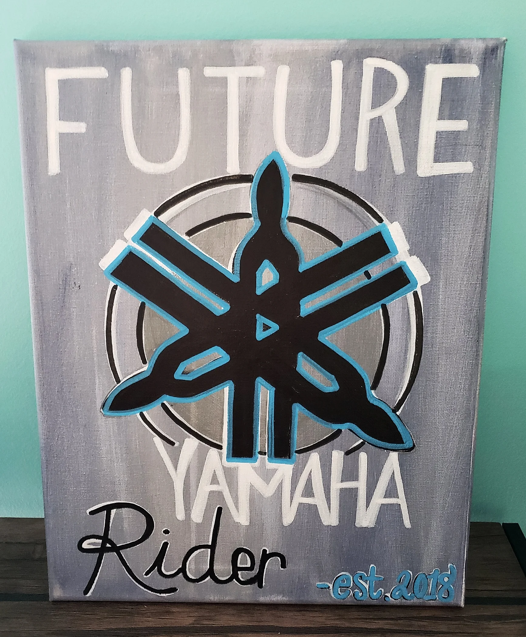 Future Yamaha Rider! - Custom Nursery Artwork - 11x14