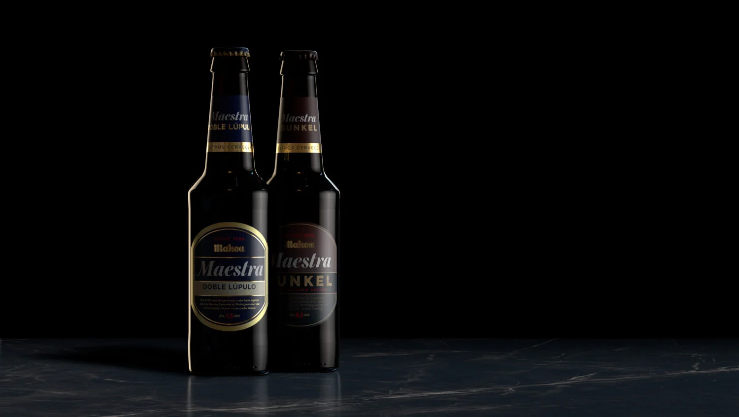 Mahou+Maestra+2+botellas+luz+lateral+suelo+marmol.jpg