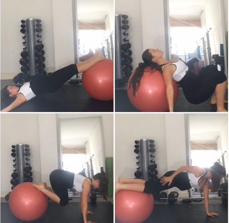 Home Swissball workout for Core and Back Strength