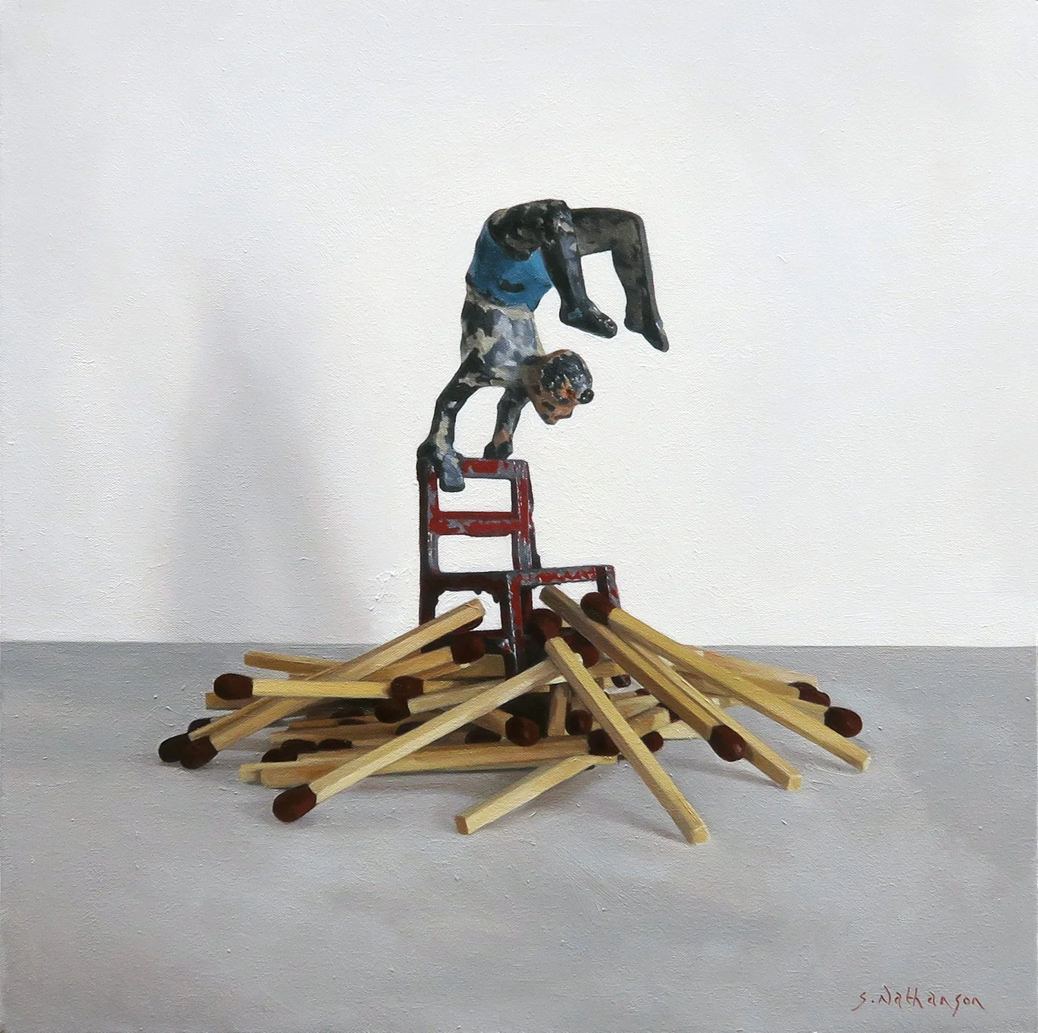 The Acrobat, oil on canvas, 60 x 60cm