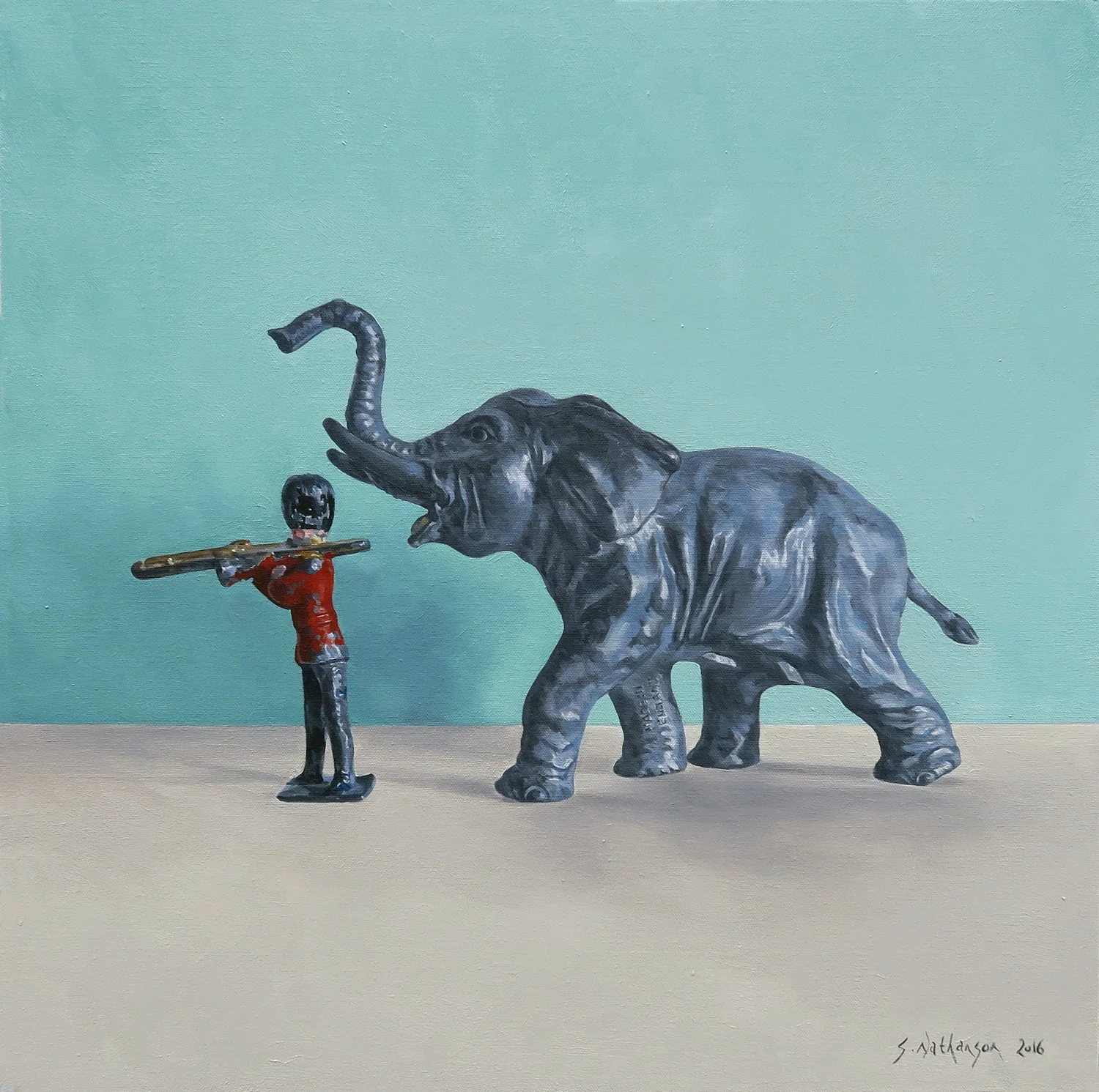 A Little Help, Oil on canvas, 60x60cm