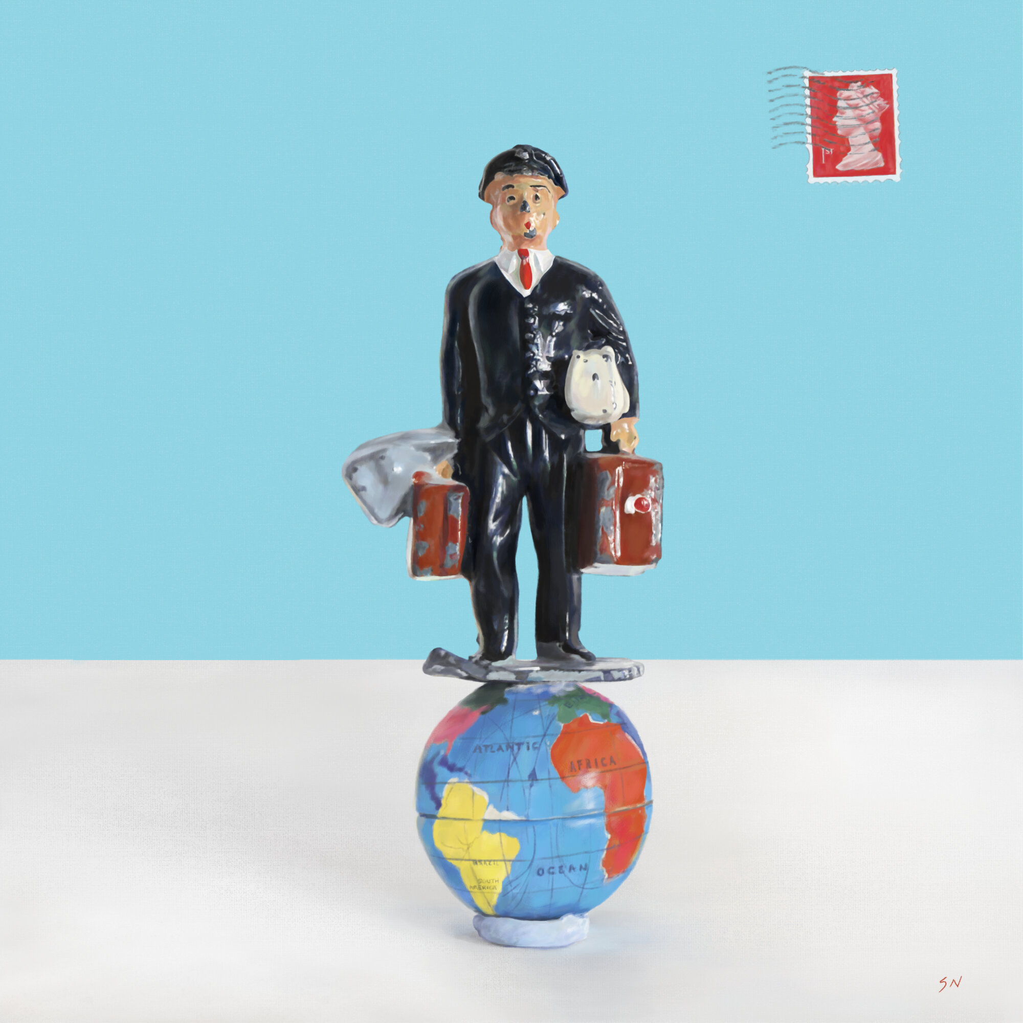 THE world traveller, digital painting