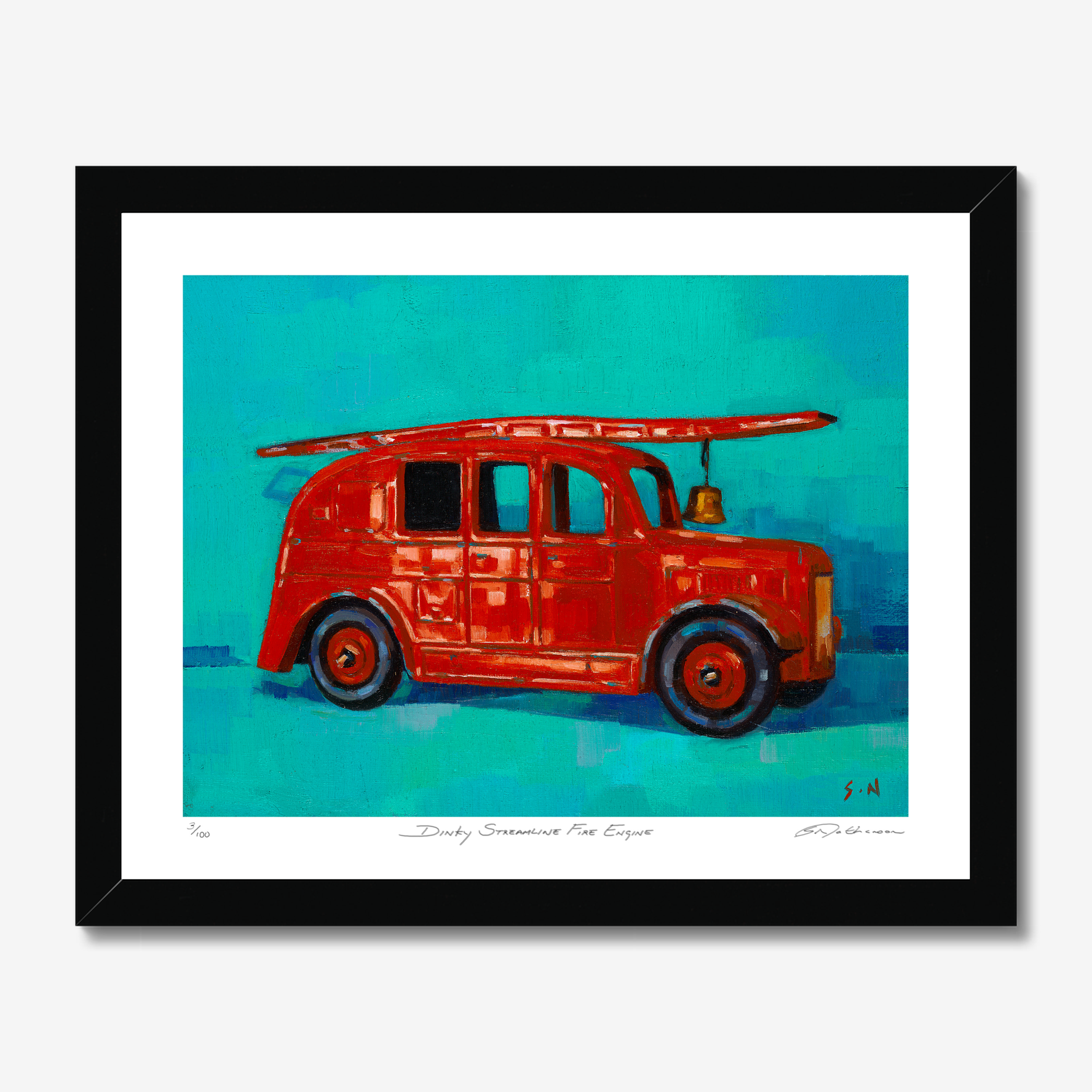 Dinky Streamlined Fire Engine Limited Edition Fine Art Print