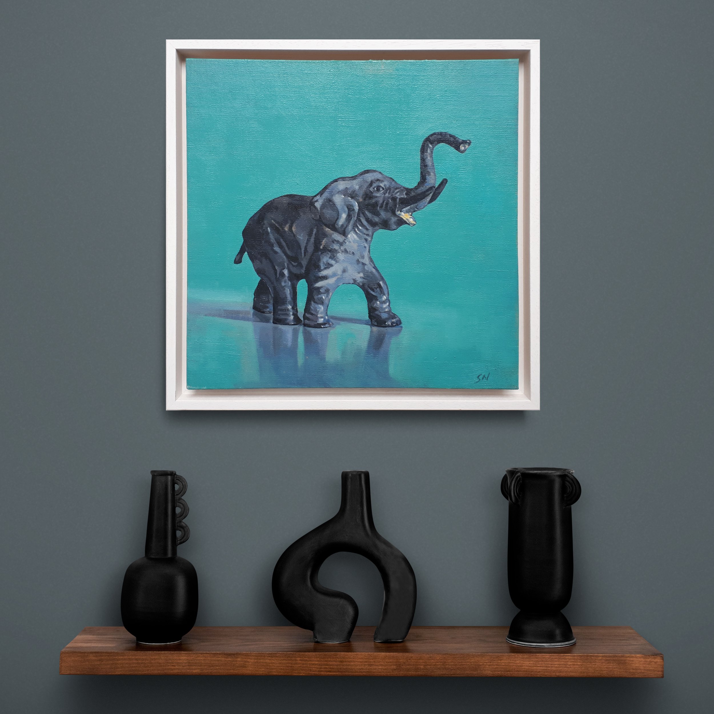 Toy Elephant Oil Painting