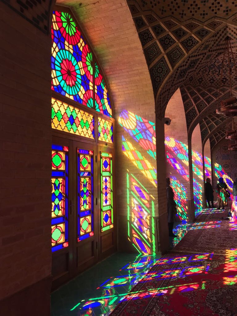 Interior of the Pink Mosque, Shiraz