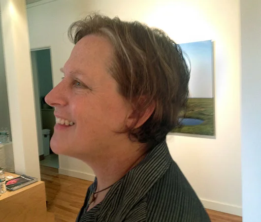 Jenn Moller at Cynthia Reeves gallery, 2015 photo by twin sister Jane Moller jmoller@jennifermoller.com