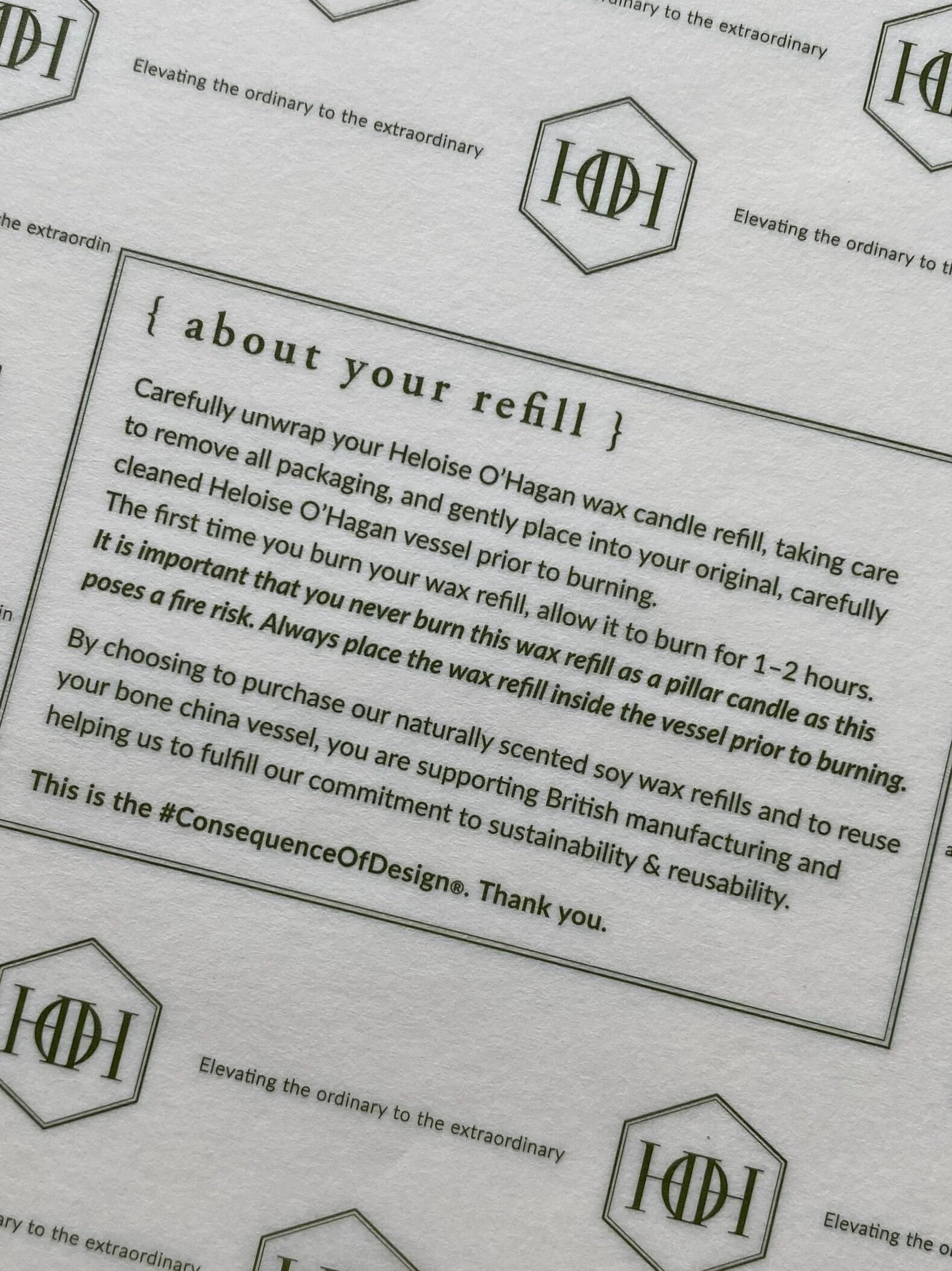 Heloise O Hagan Candle Refill