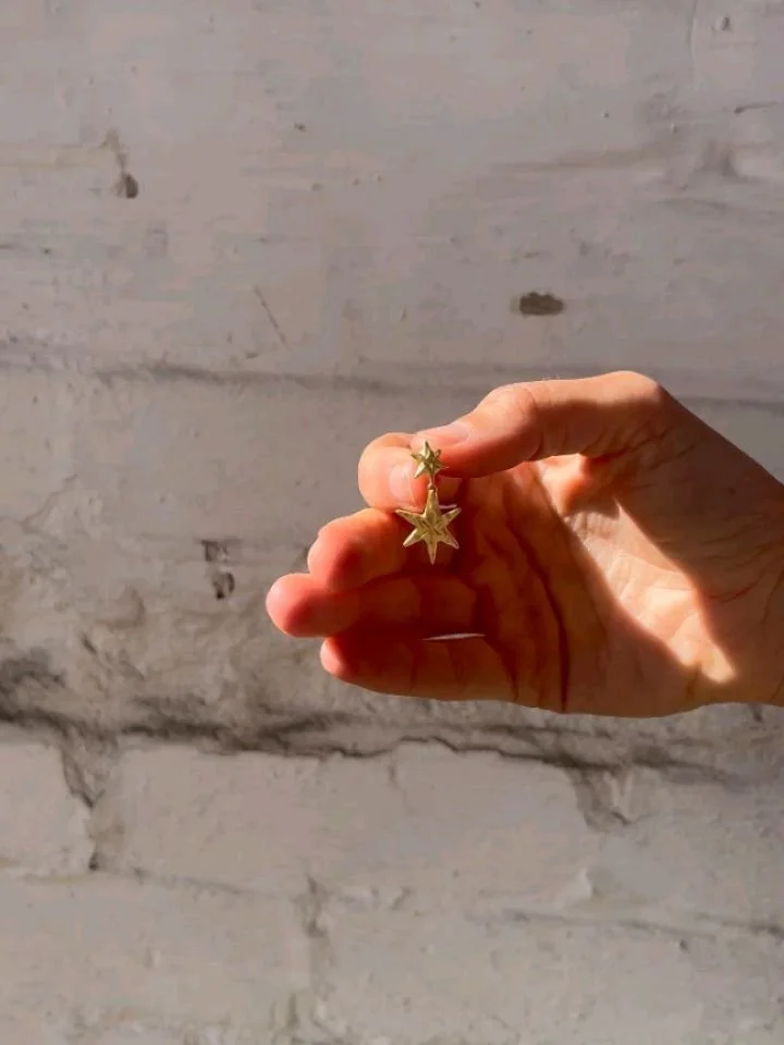 We're so thrilled with our new jewellery, which is now available to pre-order ✨ These pieces are plated with 14 carat matte finish gold 😍 with a recycled brass base metal. Gorgeous! They are designed to make an everyday statement, with their simple,