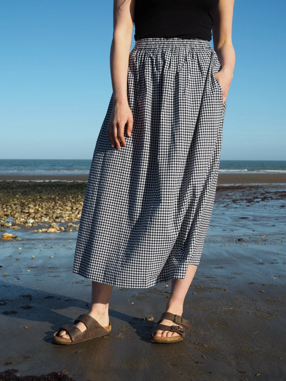 Maddie Skirt - Black & White Gingham - WAITLIST