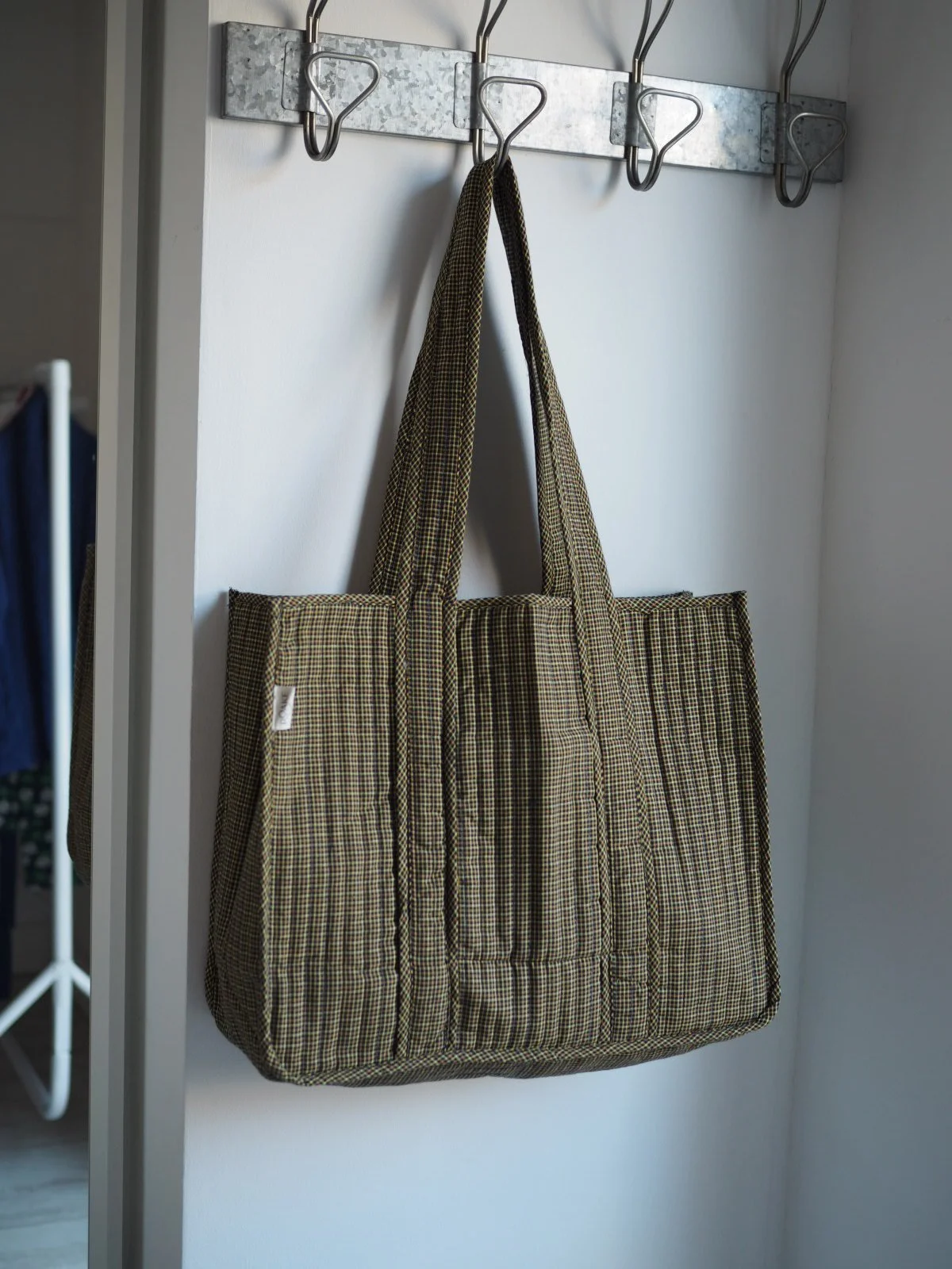 Emily Quilted Tote Bag - Multi Check