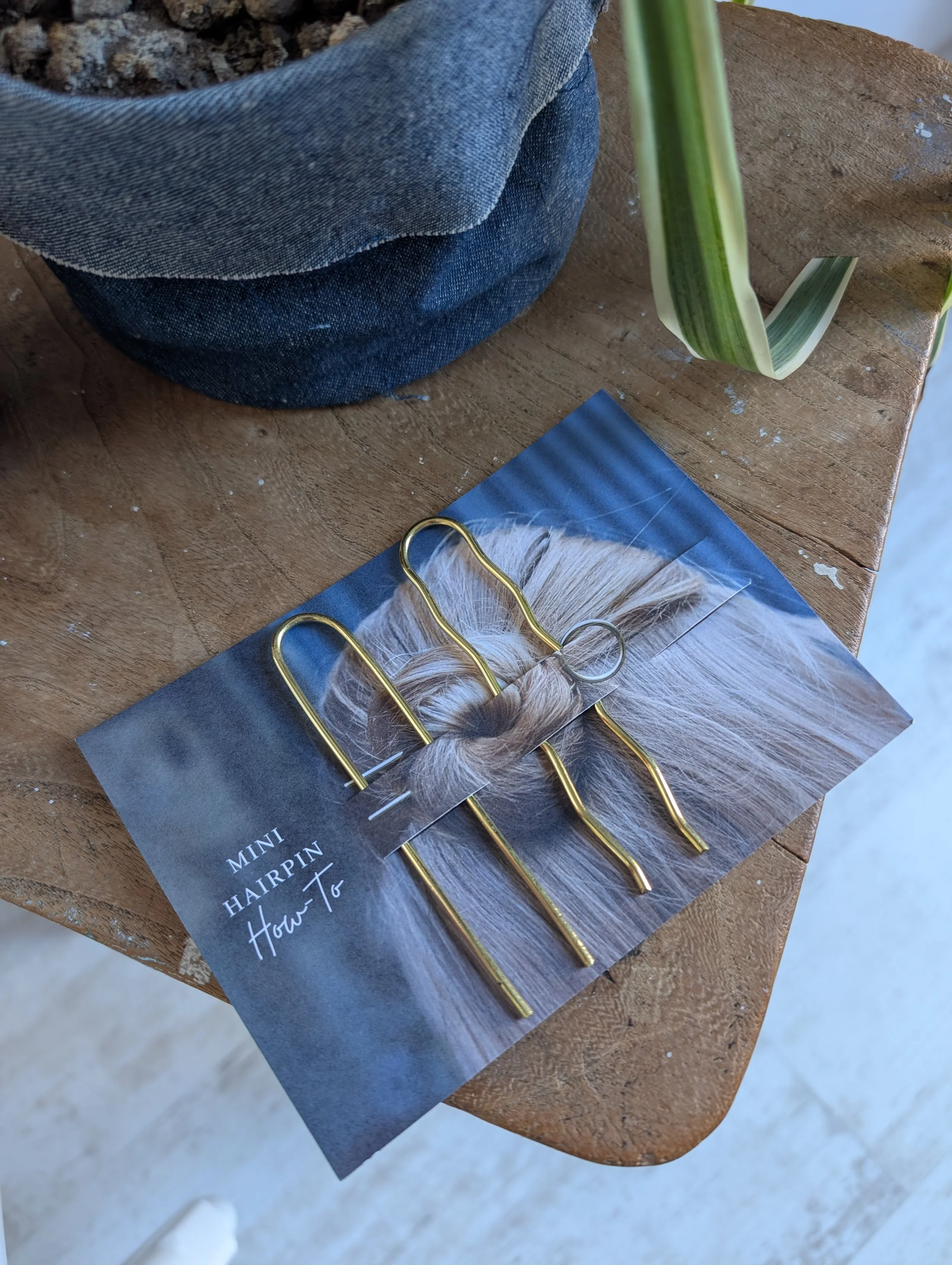 Mini-Pins Brass Hairpin Set of 2