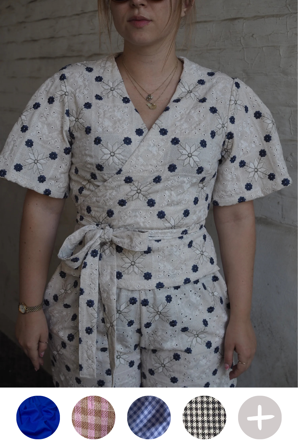 Winnie Wrap Top (Pleated Short Sleeve) - MADE-TO-ORDER