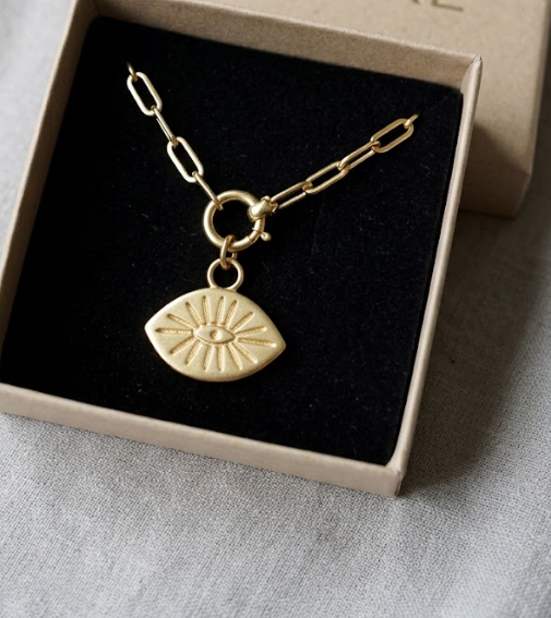 Third Eye Gold Charm Necklace