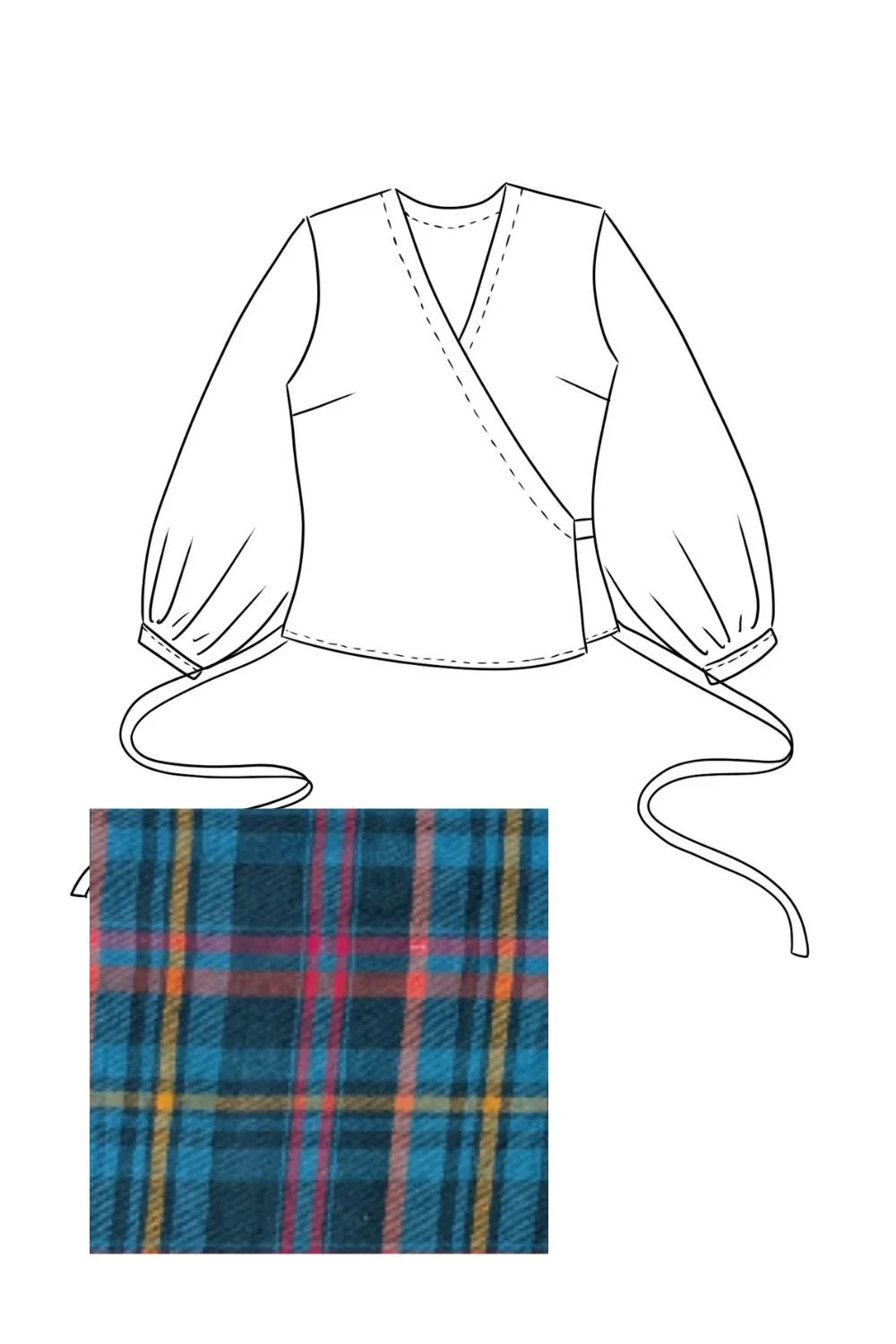 Winnie Wrap Top (Puff Sleeve) - WAITLIST